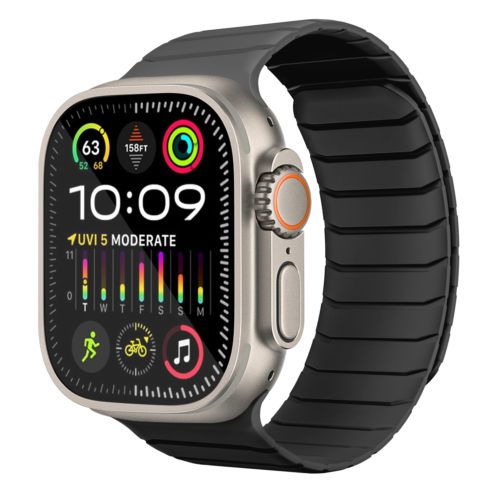 伸縮式ラバー腕時計ベルト連結デザイン