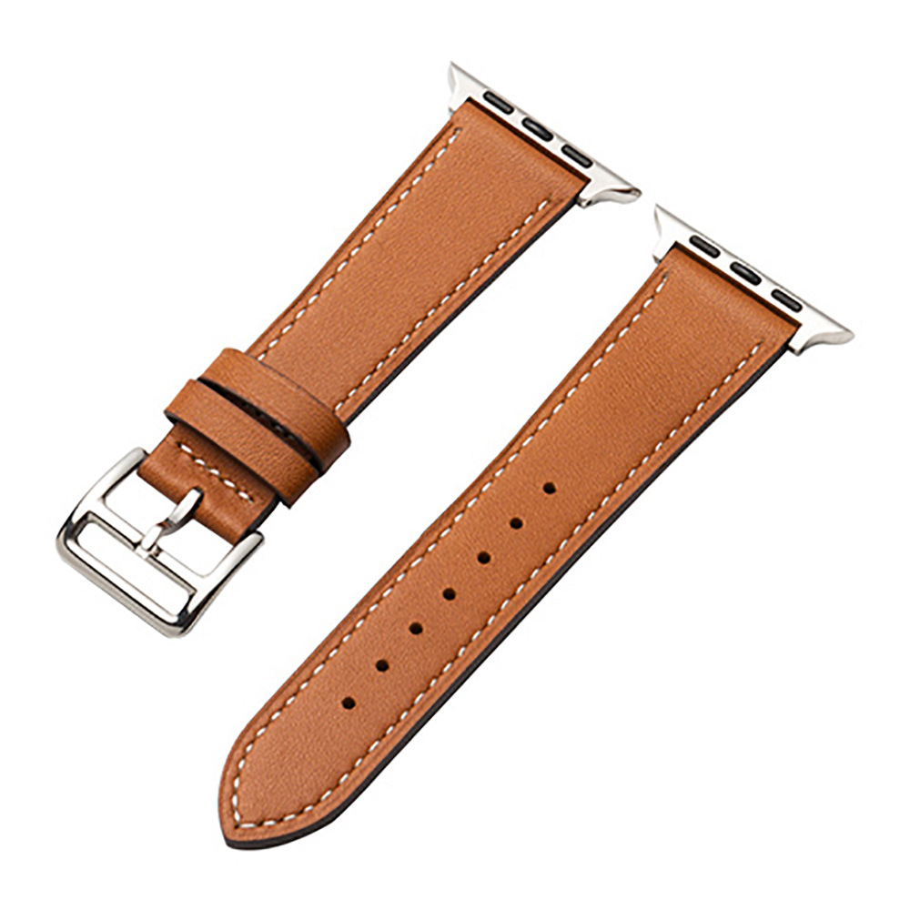 腕時計ベルト 本革製ステッチ入り腕時計交換用ベルト
