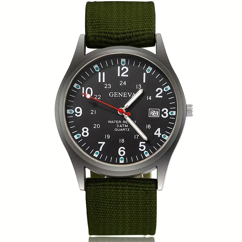 腕時計ベルト ミリタリー調ナイロン編み込み式交換ベルト