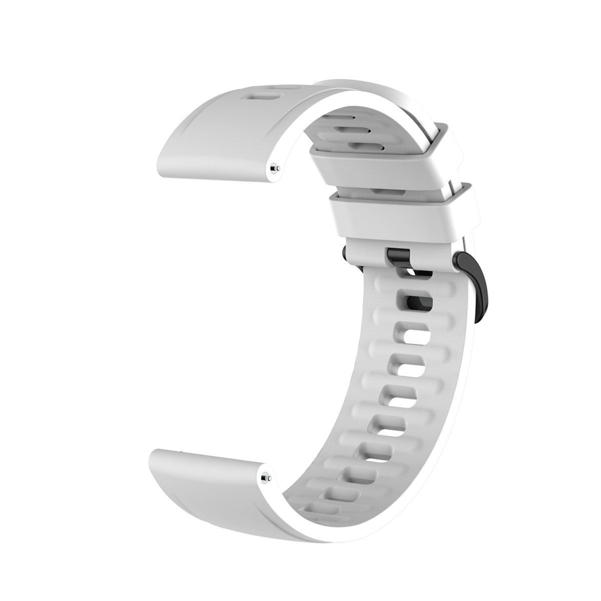 腕時計ベルト 通気性抜群スポーツ用穴あきラバーベルト