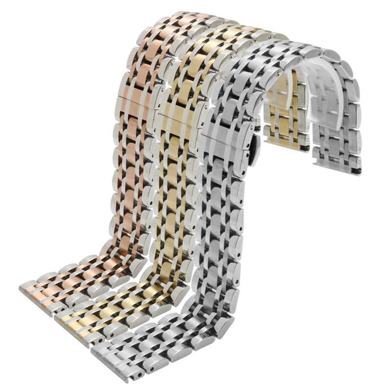 腕時計ベルト 五連鎖編みメタル腕時計ベルト