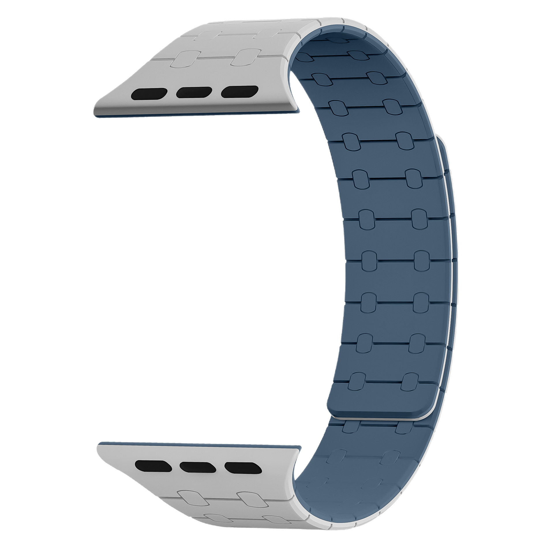 腕時計ベルト 連結式ブロックパターン装着型ラバーベルト