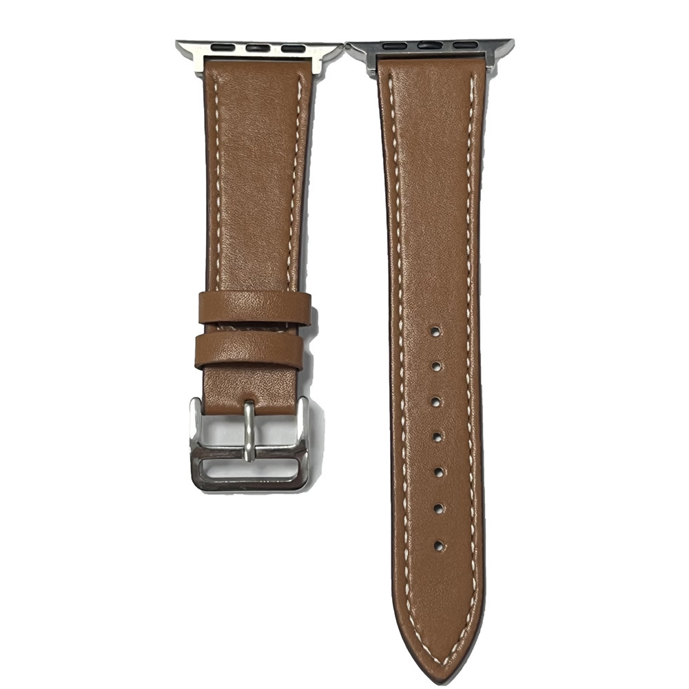 腕時計ベルト 本革製ステッチ入り腕時計交換用ベルト