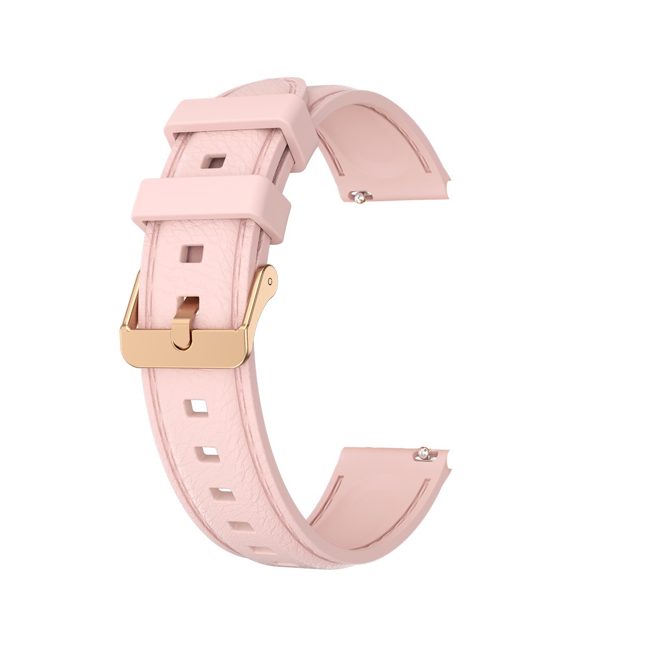 腕時計ベルト 型押しレザー調ラバー交換ベルト