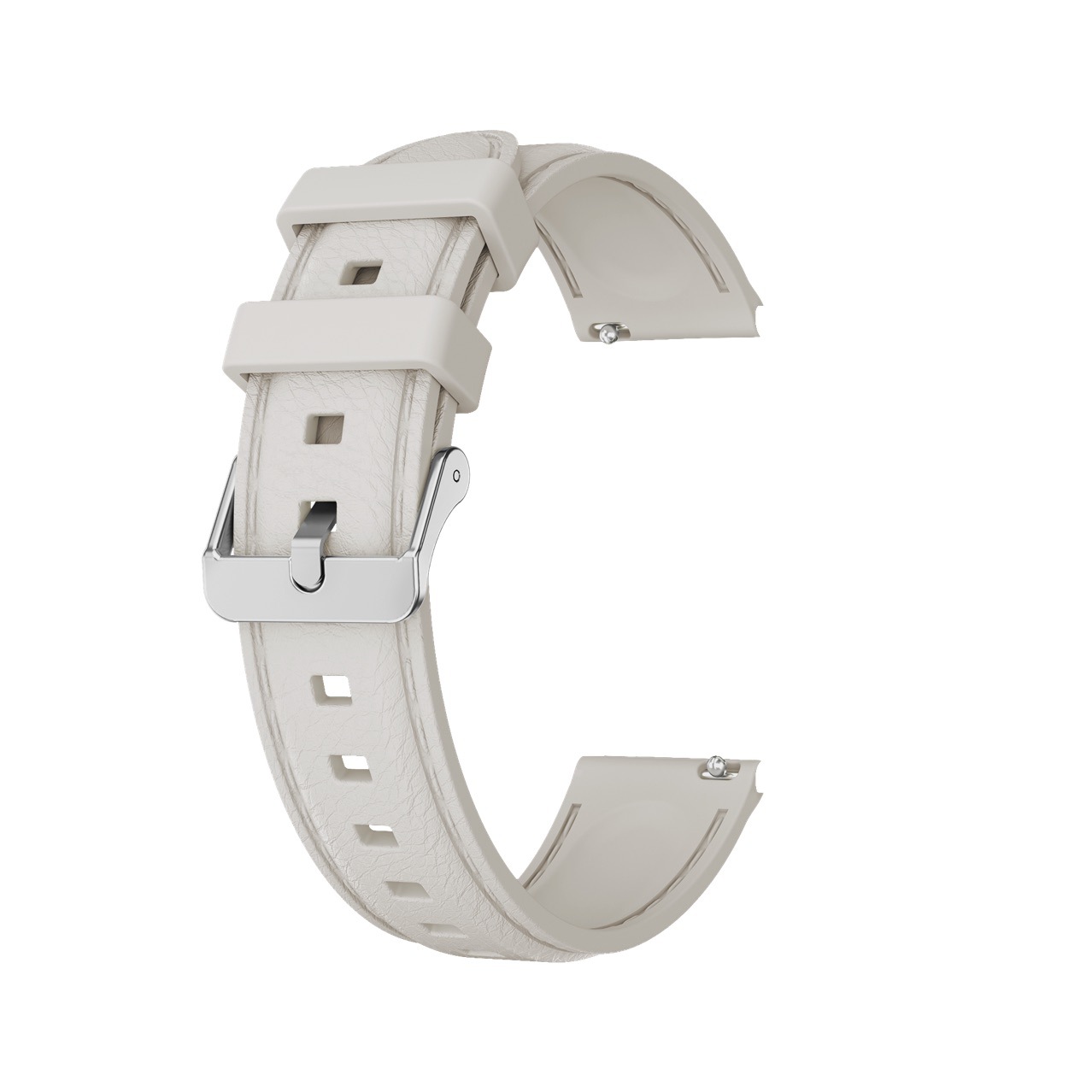 腕時計ベルト 型押しレザー調ラバー交換ベルト