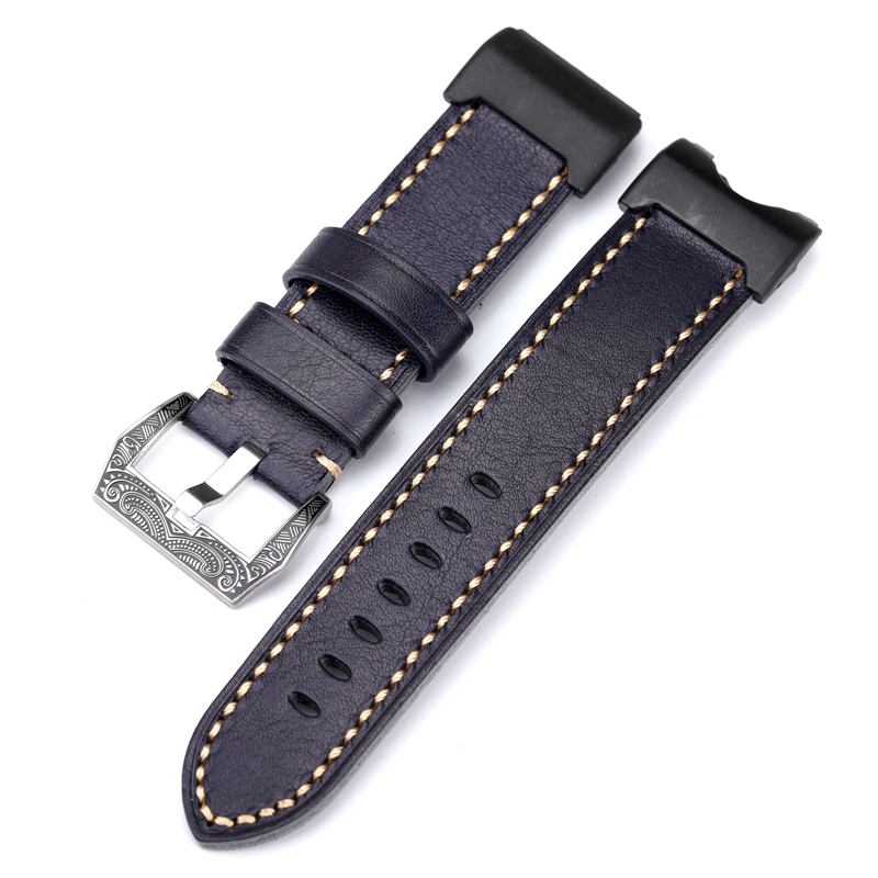 腕時計ベルト 本格派手縫いステッチ天然牛革時計替えベルト