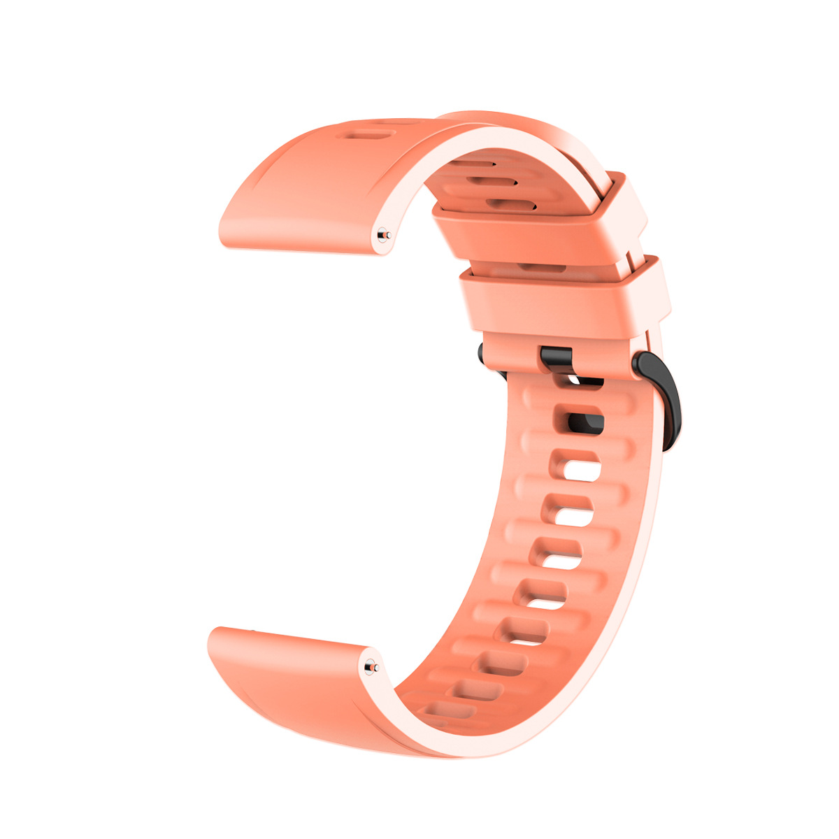 腕時計ベルト 通気性抜群スポーツ用穴あきラバーベルト