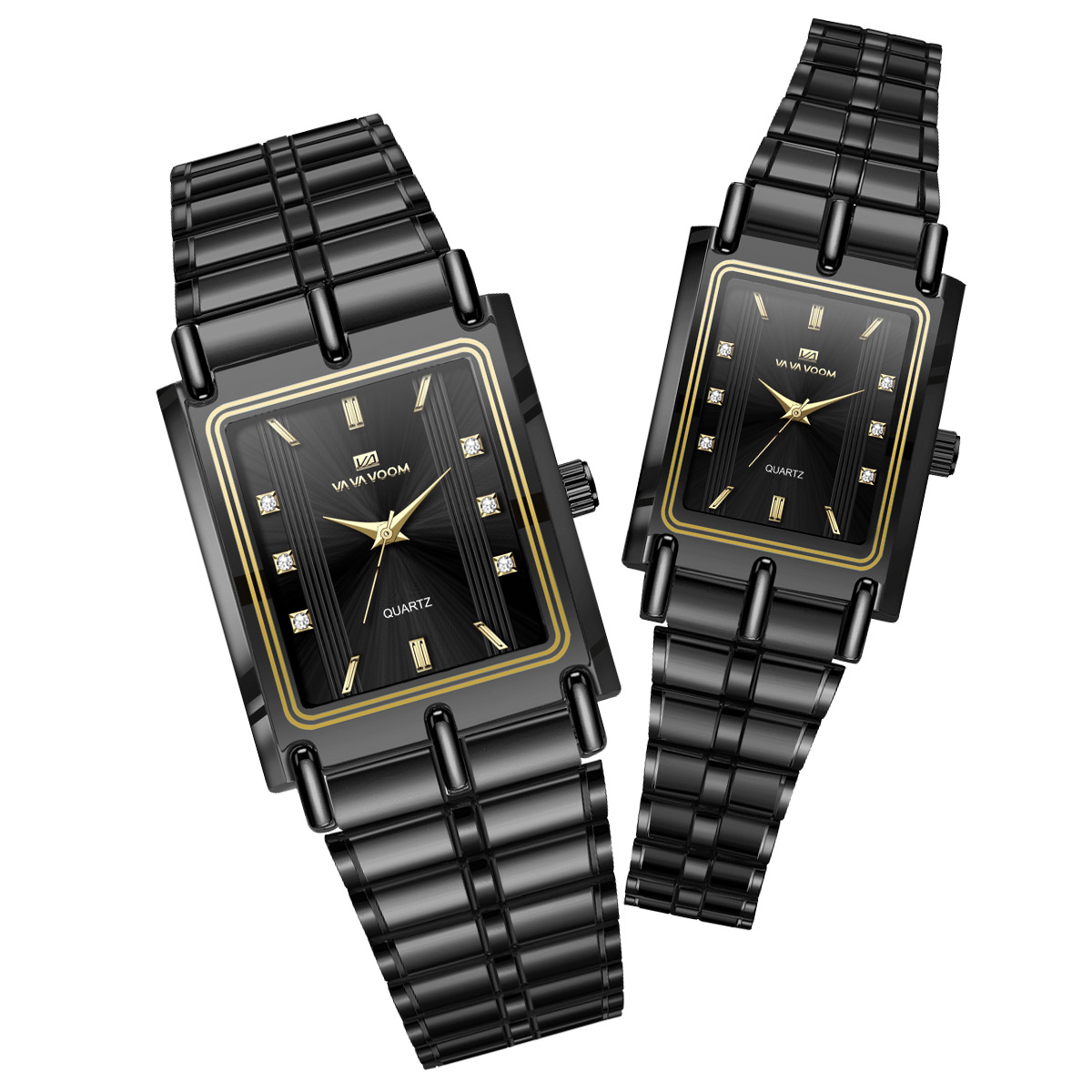 腕時計ベルト 二色配色コンビ伸縮式メタルバンド