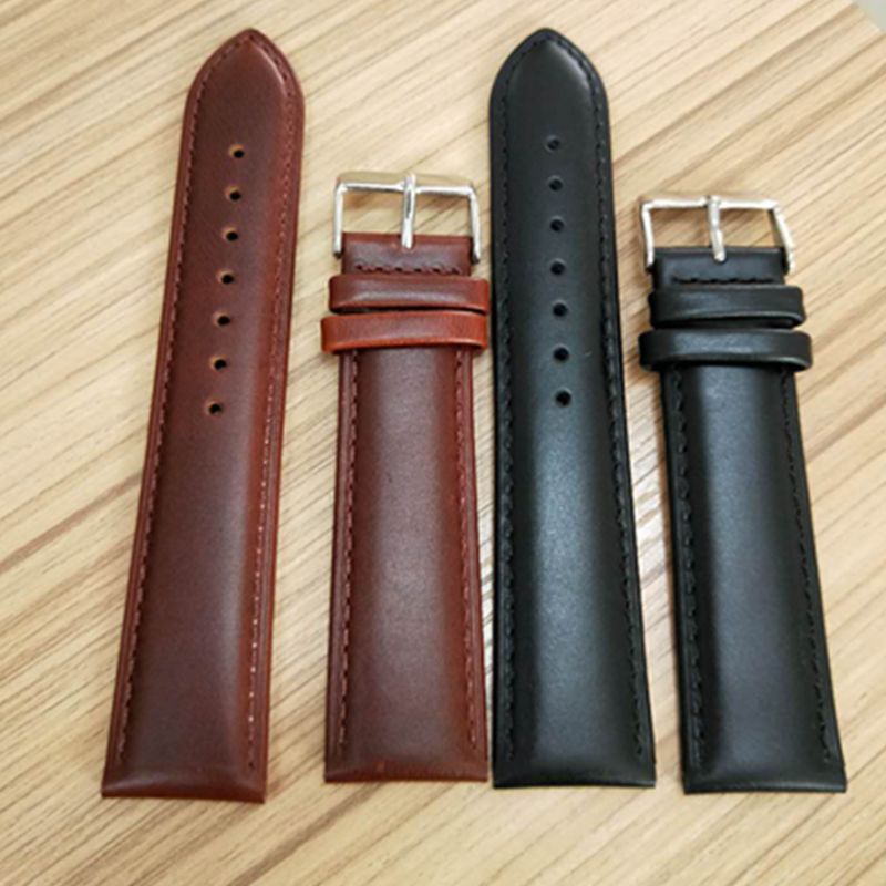 腕時計ベルト革 本革製ステッチ入り交換用腕時計ベルト