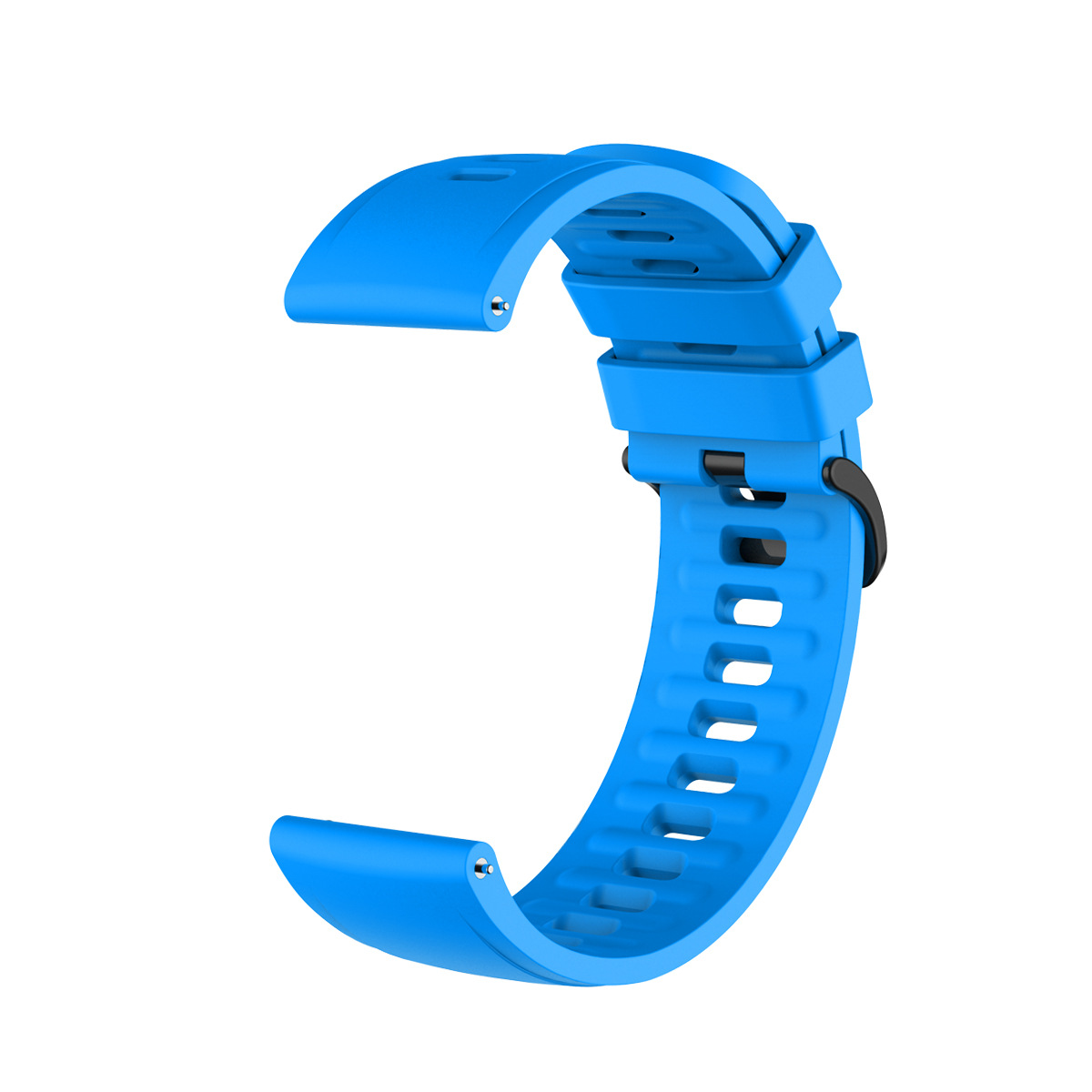 腕時計ベルト 通気性抜群スポーツ用穴あきラバーベルト