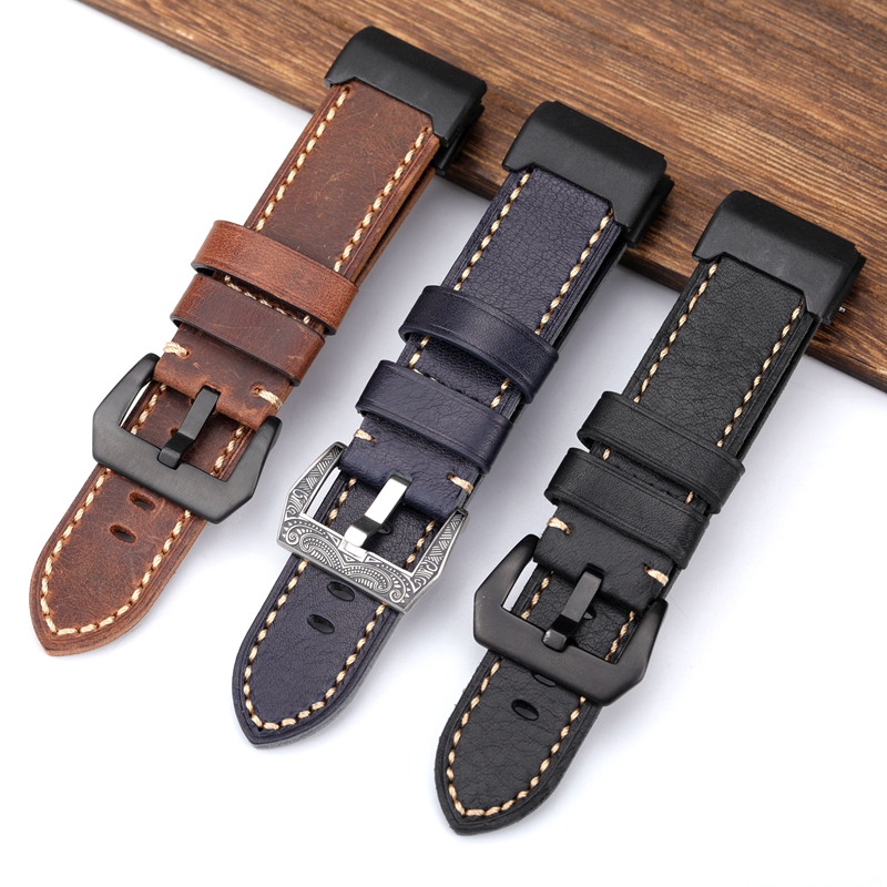 腕時計ベルト 本格派手縫いステッチ天然牛革時計替えベルト