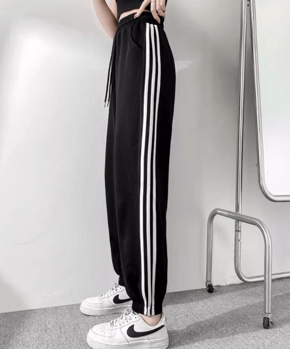 骨格ウェーブサイドラインスウェットパンツ