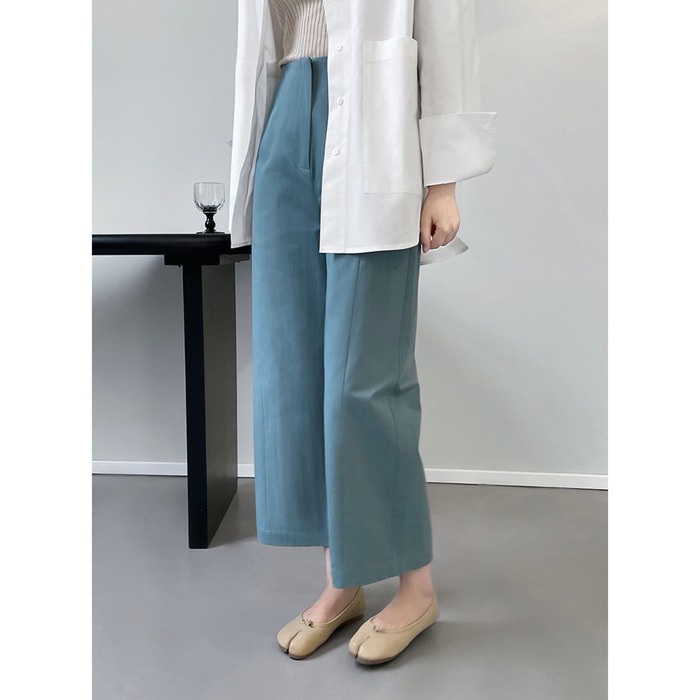 骨格ウェーブ服 ハイウエストクロップドパンツ