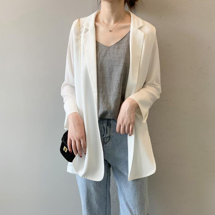 骨格ウェーブシフォンジャケット
