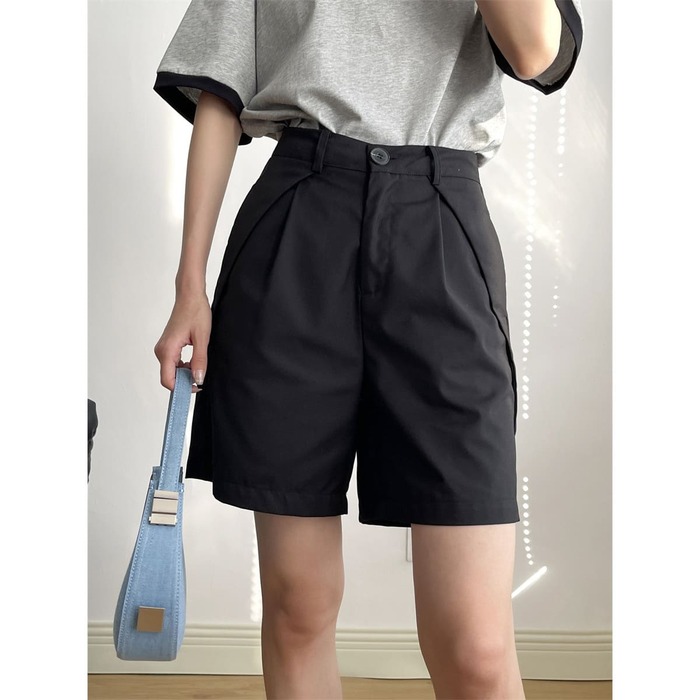 骨格ウェーブシンプルハーフパンツ