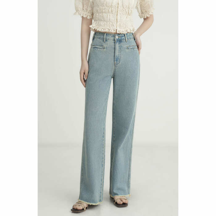 骨格ウェーブ服 ハイウエストデニム