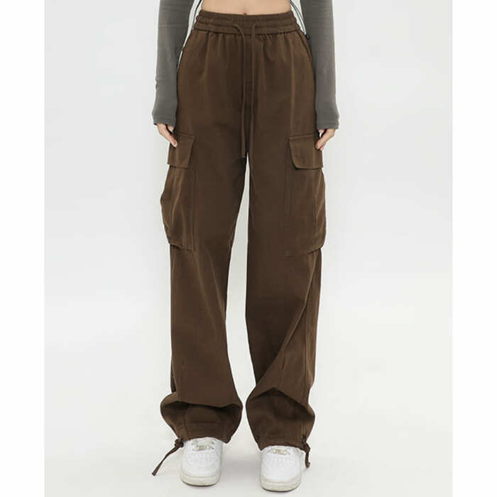 骨格ウェーブドロストバックポケットカーゴパンツ