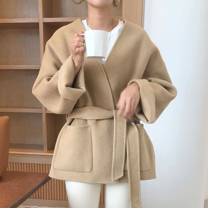 骨格ウェーブ服ウエストマークアウター