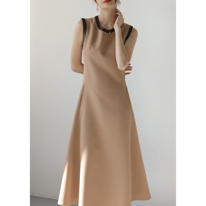 骨格ウェーブ服ロングタイトワンピース