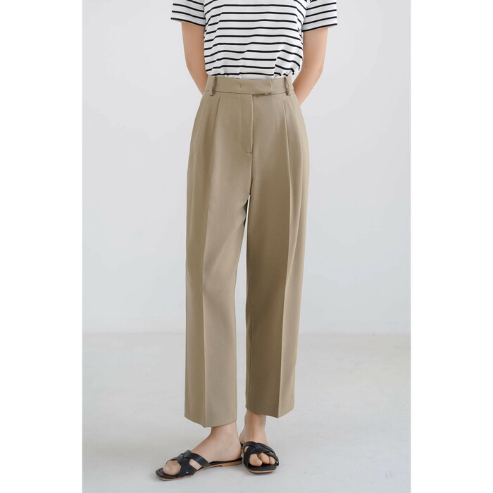 骨格ウェーブタック入りパンツ