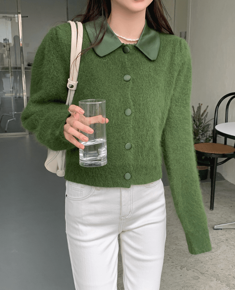 骨格ウェーブ服カラーアウターカーディガン