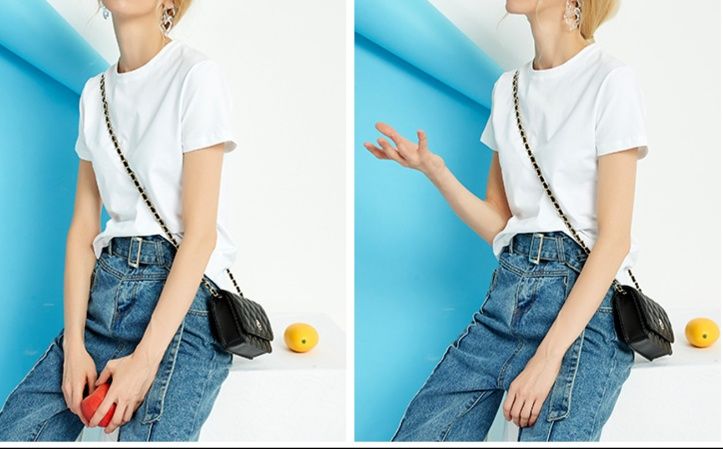 白コーデ すっきり着こなせる定番半袖