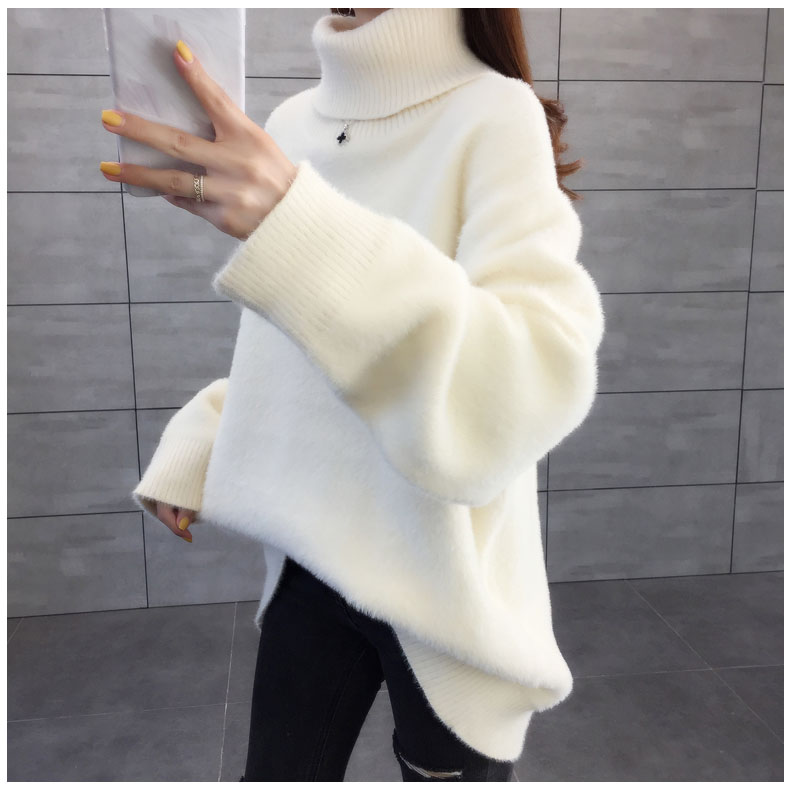 ふわもこ高襟ニットゆったりセーター✨