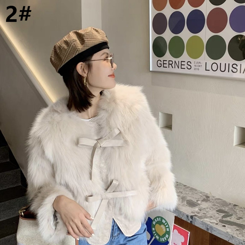 白コーデ 秋冬新作 ホワイト エコファーコート ふわふわ防寒アウター