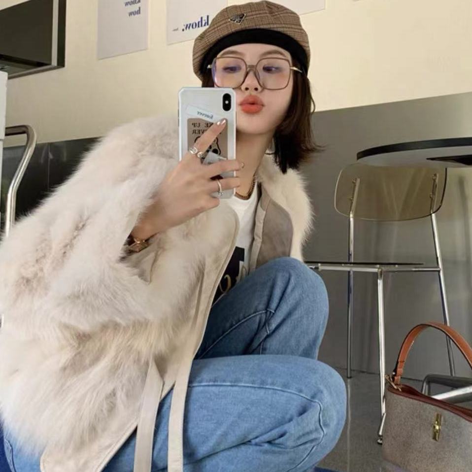 白コーデ 秋冬新作 ホワイト エコファーコート ふわふわ防寒アウター