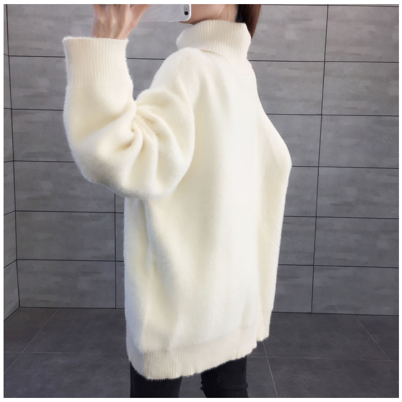 ふわもこ高襟ニットゆったりセーター✨