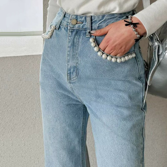 レディースワイドパンツ 2025新作 ハイウエストデニム ゆったりワイドパンツ レディース