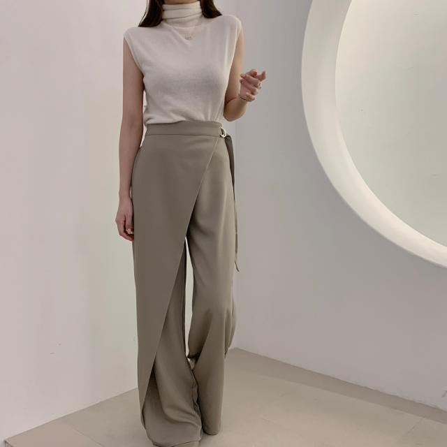 レディースワイドパンツ 今季必見 気質溢れる ハイウエスト おしゃれ デザイン カジュアル パンツ