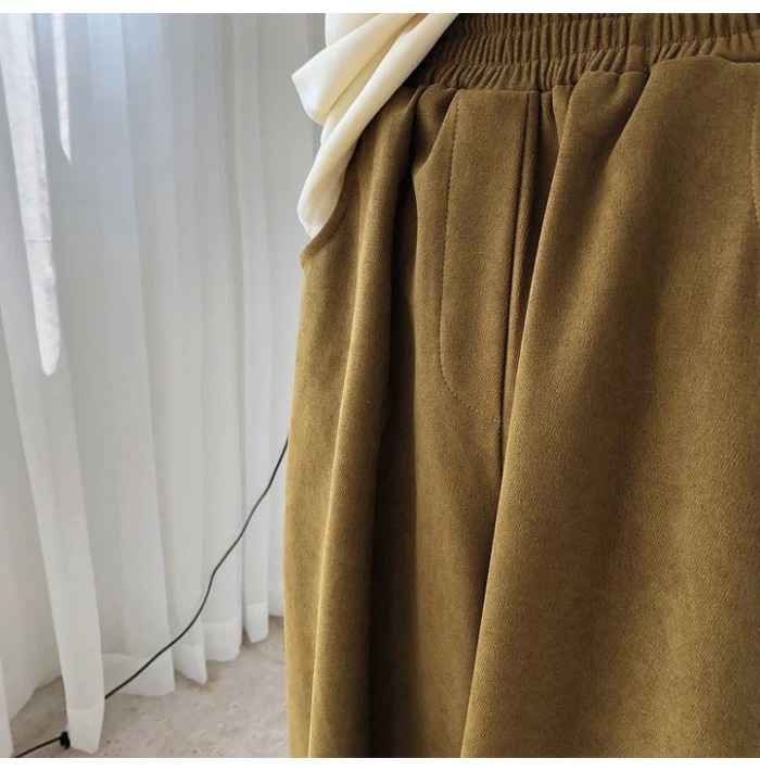 レディースワイドパンツ ゆったり風船パンツ九分丈ウエストゴム女性用その他