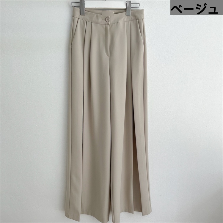 レディースワイドパンツ 美脚効果抜群 ハイウエストワイドパンツ 大人の上品スタイル