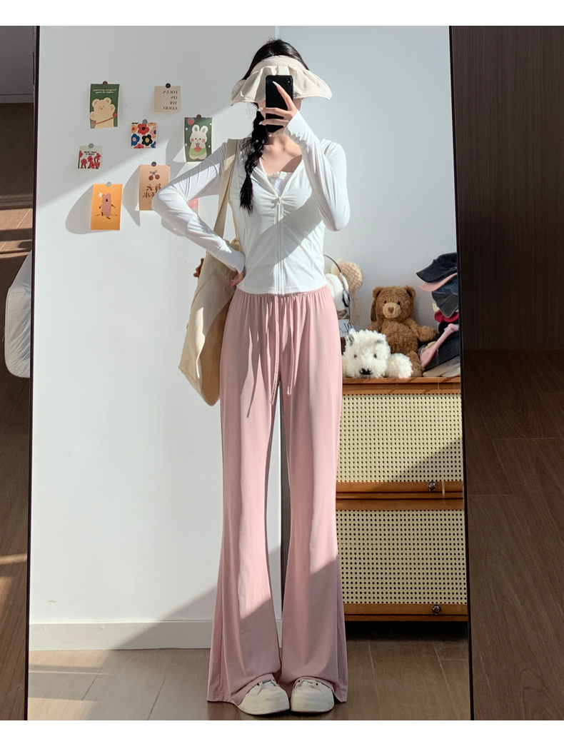 レディースワイドパンツ なめらかドレープストレートワイド