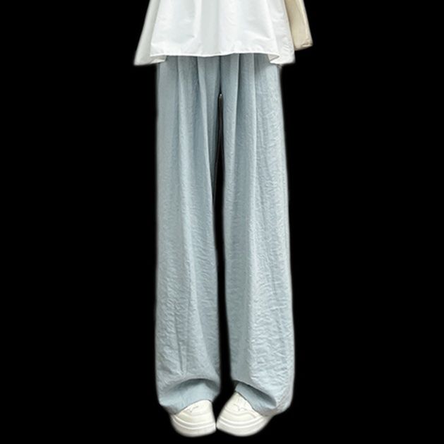 レディースワイドパンツ 風になびく シルエットパンツ