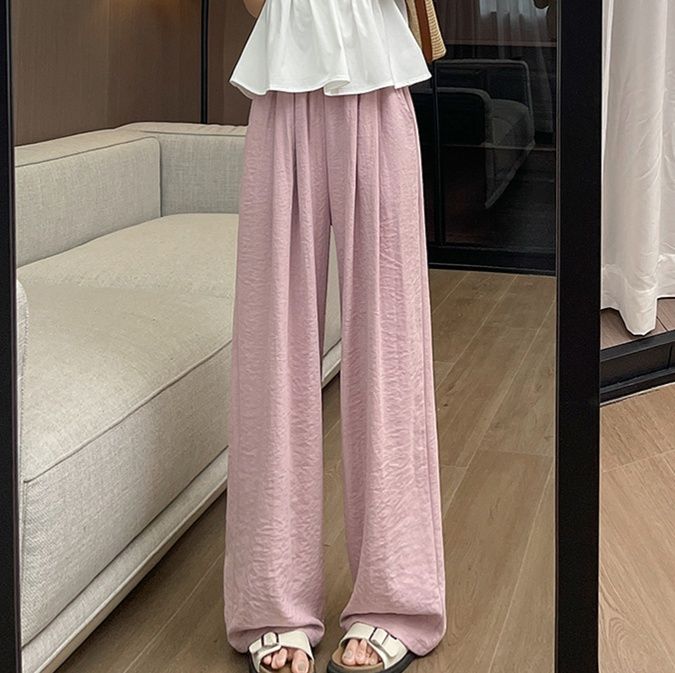 レディースワイドパンツ 風になびく シルエットパンツ