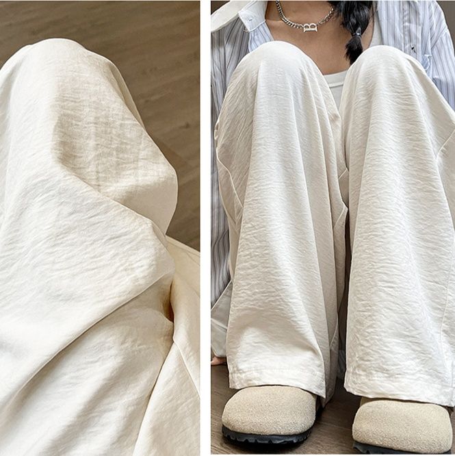 レディースワイドパンツ 風になびく シルエットパンツ