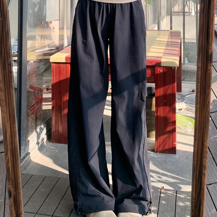 レディース ゆったりストレートワイドパンツ