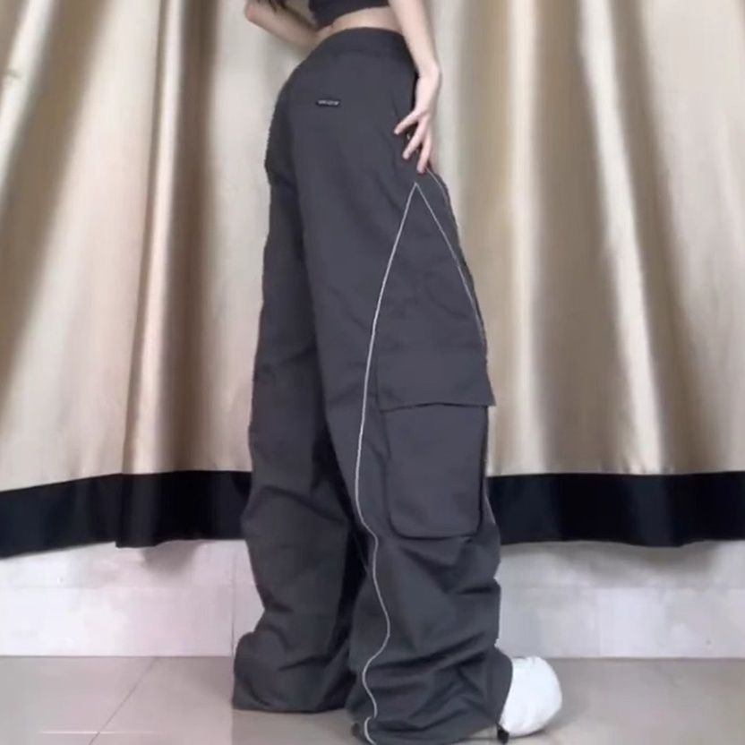 レディースワイドパンツ ラインステッチ機能性ワイドパンツ
