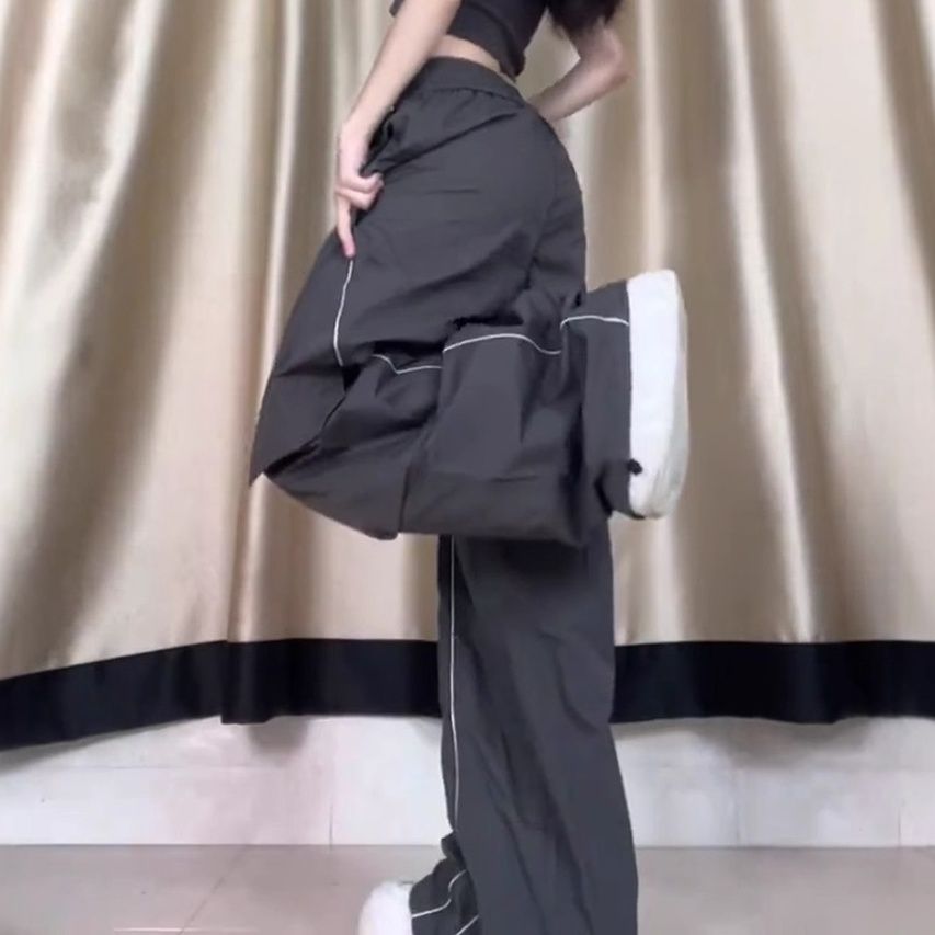 レディースワイドパンツ ラインステッチ機能性ワイドパンツ