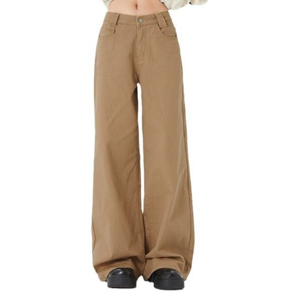 レディースワイドパンツ ゆったりシルエットのベーシックパンツ