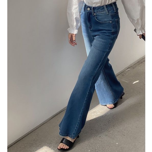 レディースワイドパンツ クラシカルワイドデニム