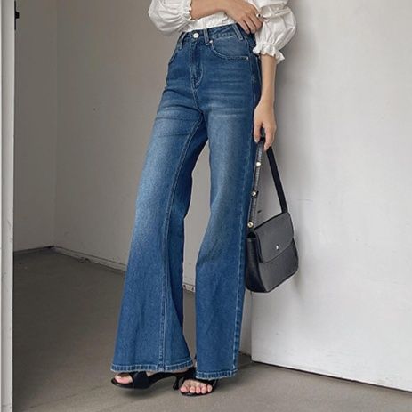 レディースワイドパンツ クラシカルワイドデニム