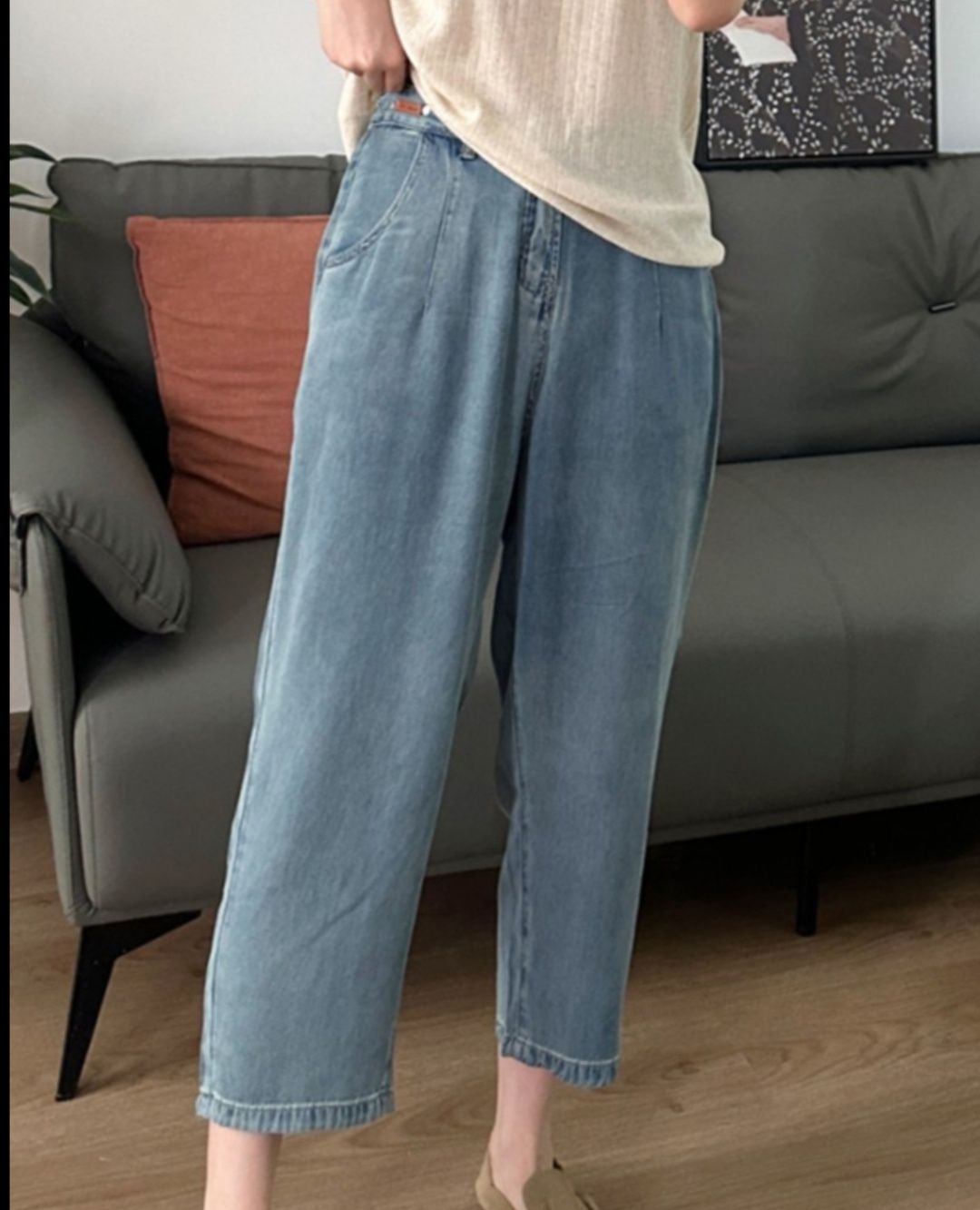レディースワイドパンツ リラックスシルエットチノワイド