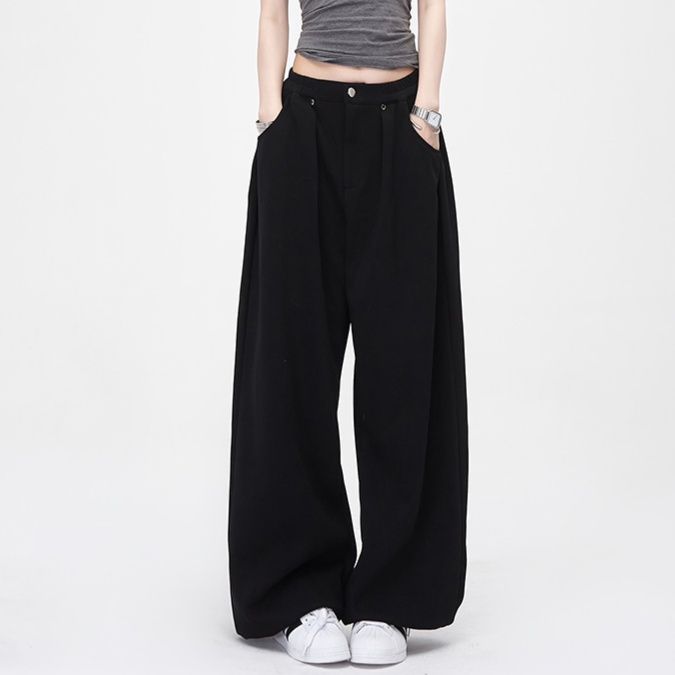 レディースワイドパンツ ゆったりくつろぎワイドスウェットパンツ
