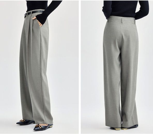 レディースワイドパンツ 上質感あふれる美シルエットパンツ