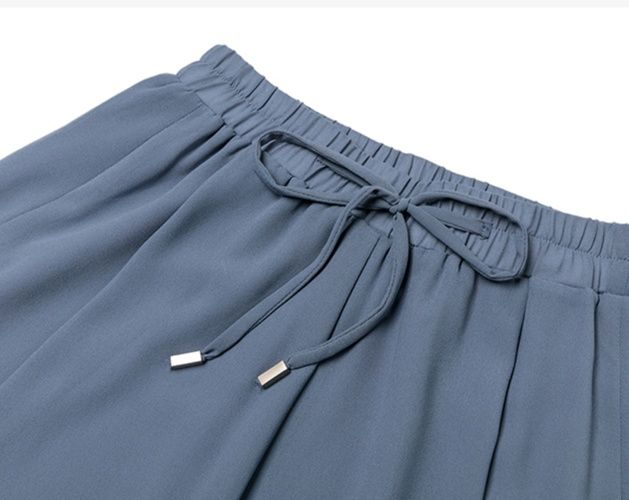 レディースワイドパンツ ゆったり揺れる優雅スカンツ