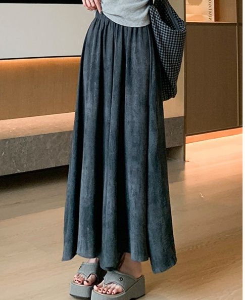 レディースワイドパンツ 細部にこだわった高腰スカーチョ
