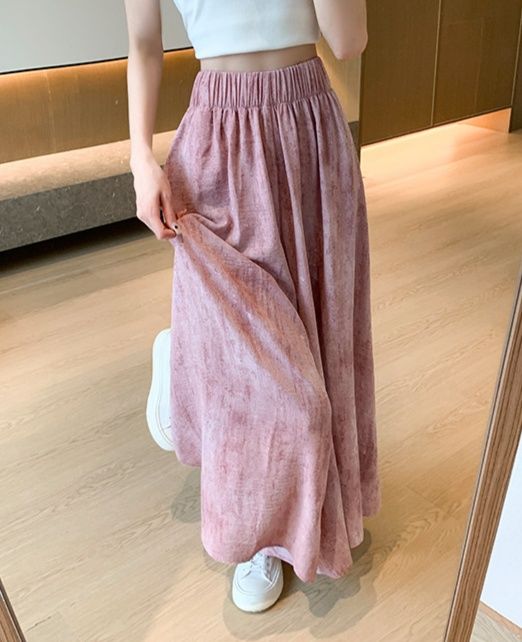 レディースワイドパンツ 細部にこだわった高腰スカーチョ